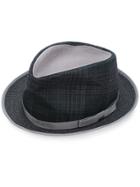Etro Plaid Fedora Hat - Grey
