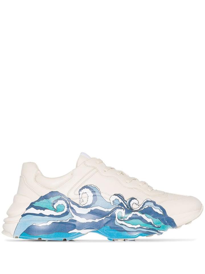 Gucci Rhyton Wave Print Sneakers - 9522 Apollo Ivoise