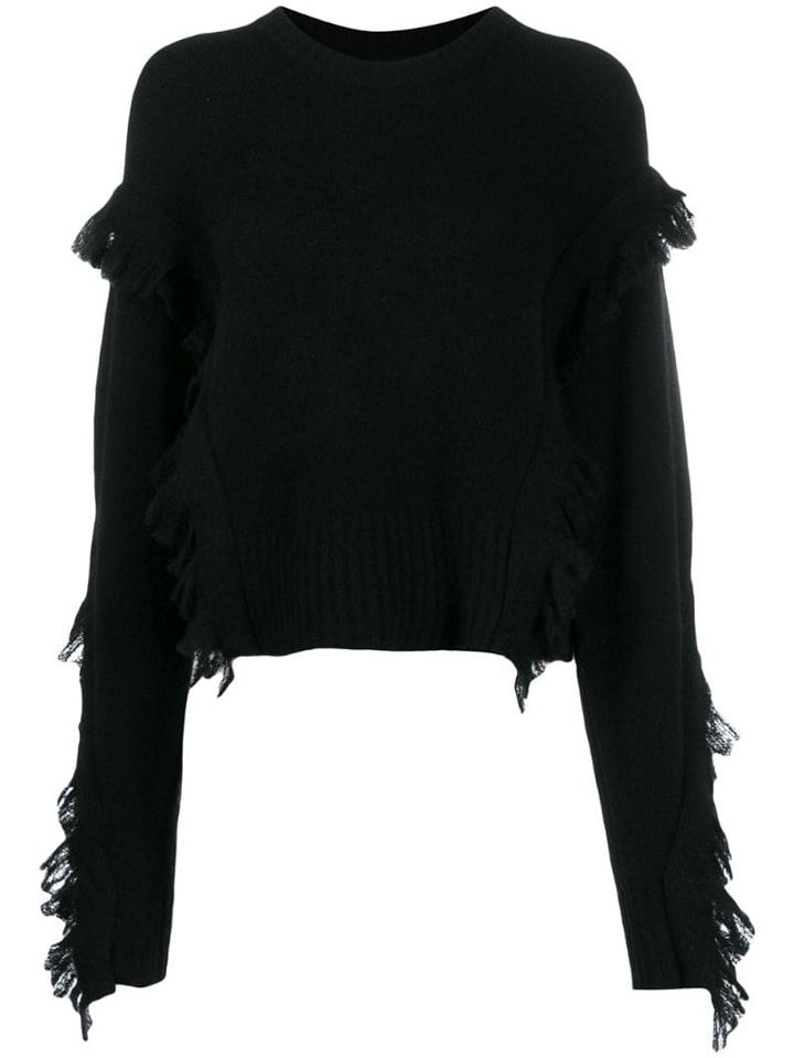 3.1 Phillip Lim Fringe-trimmed Jumper - Black