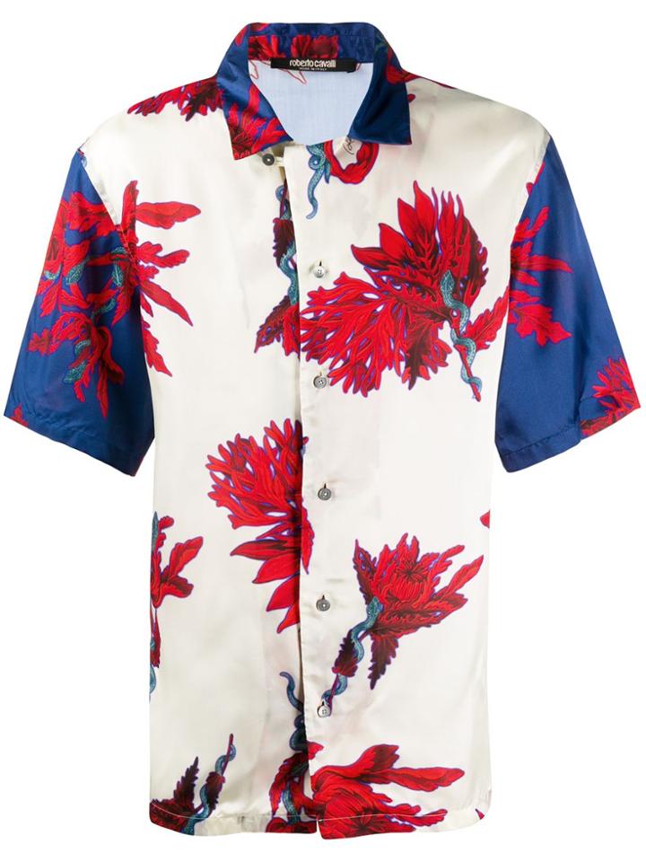 Roberto Cavalli Floral Print Shirt - Neutrals