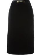 Louis Feraud Vintage Midi Skirt, Women's, Size: 44, Black