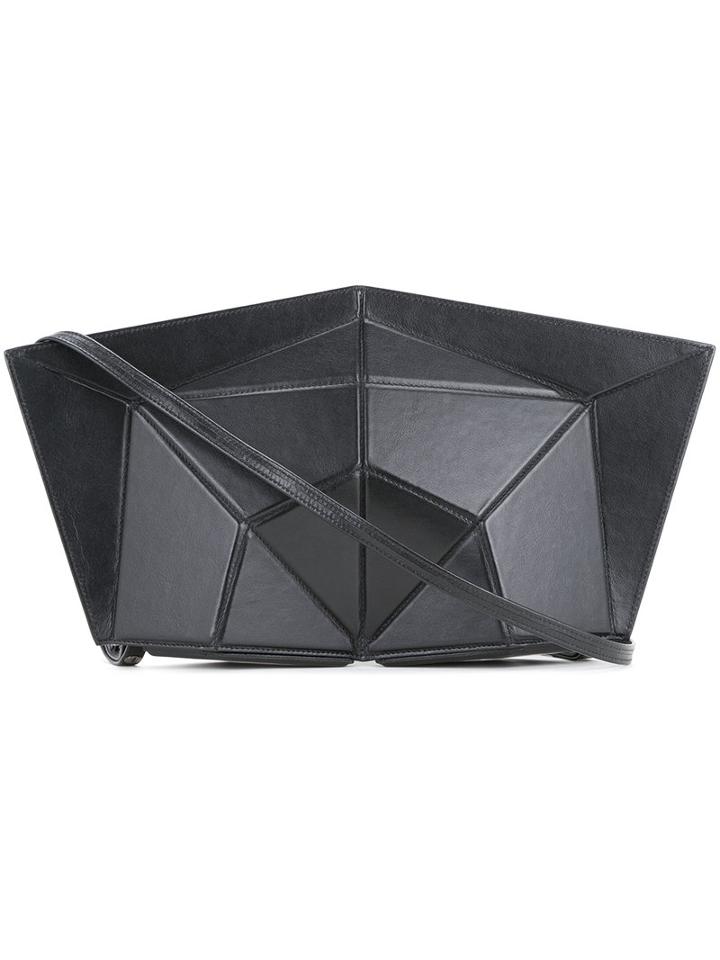 Lamat - Structured Geometric Clutch - Women - Calf Leather - One Size, Black, Calf Leather
