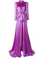 Gucci Bow Detail Gown - Pink & Purple