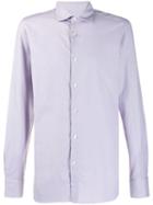 Ermenegildo Zegna Textured Slim Fit Shirt - Purple