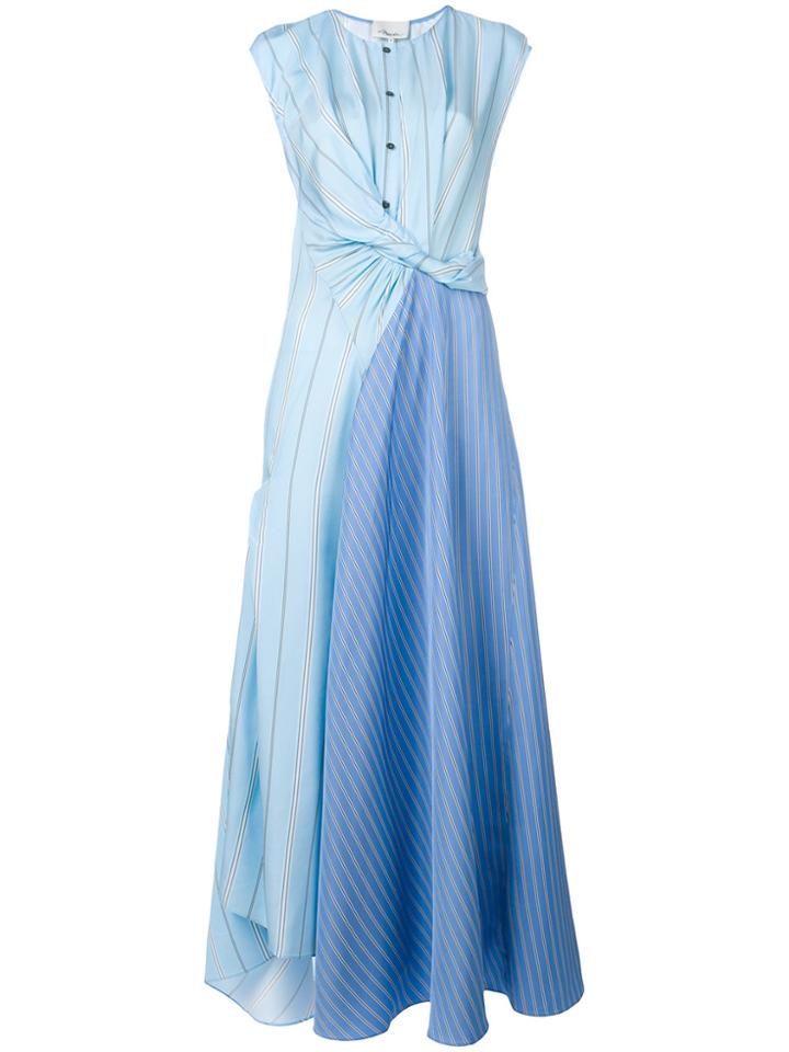 3.1 Phillip Lim Twisted Henley Maxi Dress - Blue