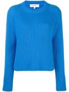 Carven Raglan Sleeve Pullover, Women's, Size: Xs, Blue, Cotton/nylon/viscose/lambs Wool