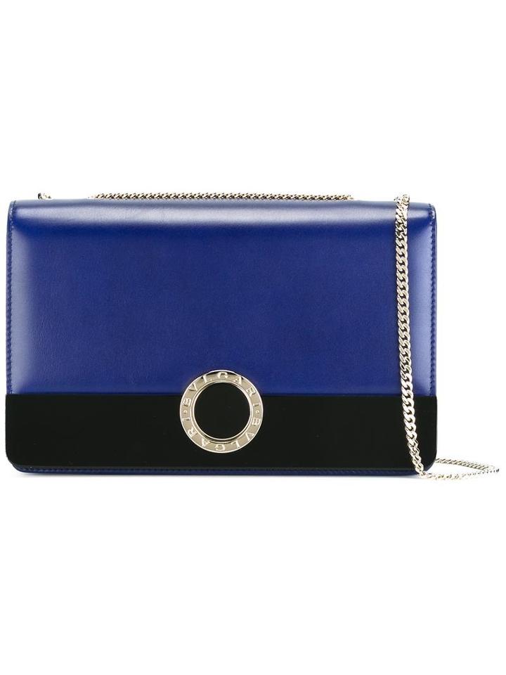 Bulgari 'bulgari Bulgari' Signature Bag, Women's, Blue, Calf Leather