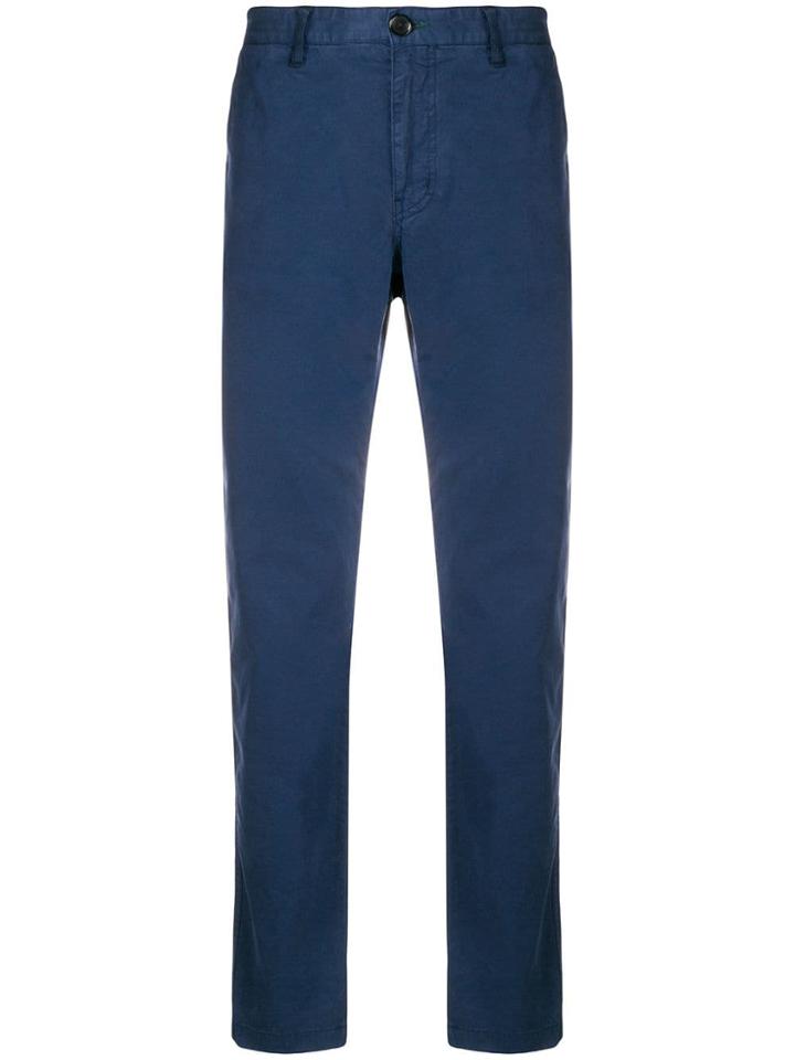 Ps By Paul Smith Slim-fit Washed Chinos - Blue