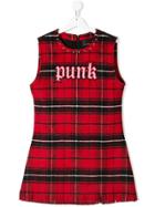 John Richmond Junior Teen Punk Tartan Dress - Red