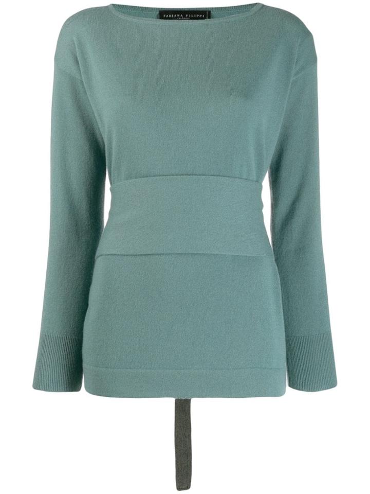 Fabiana Filippi Long Sleeved Knit Top - Green