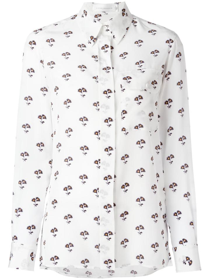 Victoria Beckham Daisy Print Shirt - White