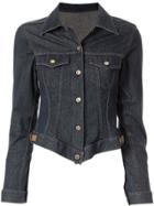 Gucci Pre-owned Logo Button Denim Jacket - Blue