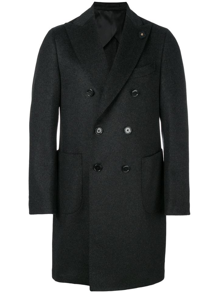 Lardini Double-breasted Coat - Grey