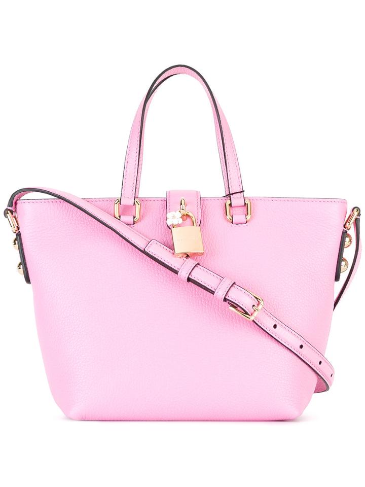 Dolce & Gabbana Padlock Tote Bag, Women's, Pink/purple, Calf Leather