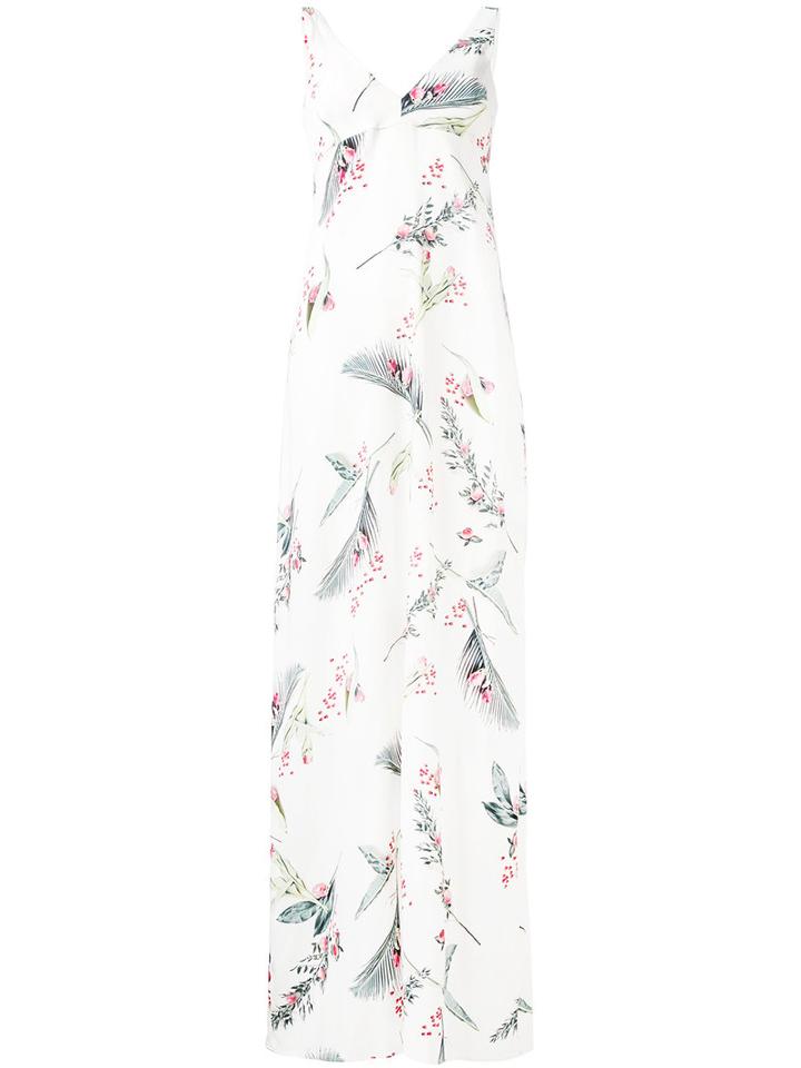 Cacharel - Floral Print Maxi Dress - Women - Silk - 38, White, Silk