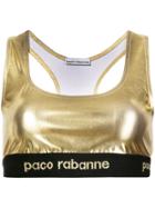 Paco Rabanne Elasticated Logo Top - Metallic