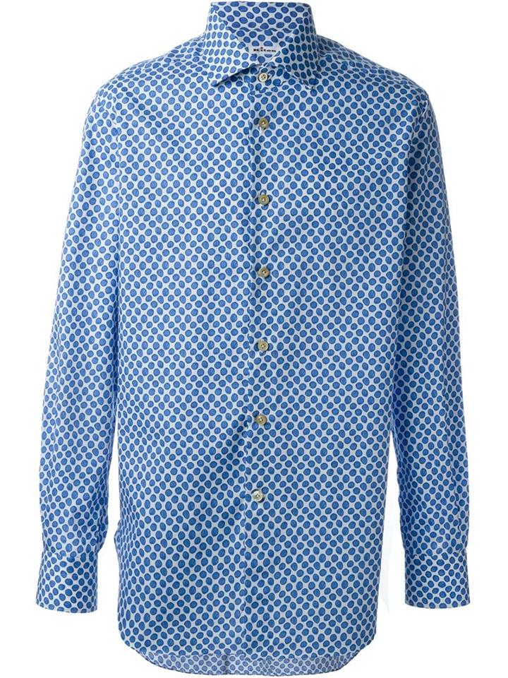Kiton Printed Button Down Shirt