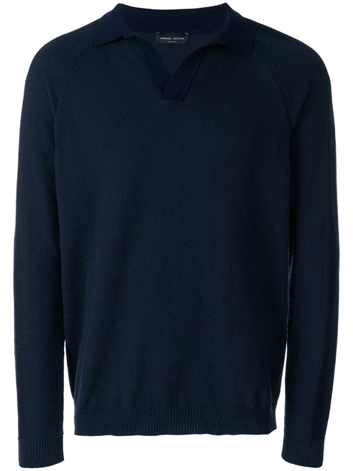Roberto Collina Polo Neck Jumper - Blue