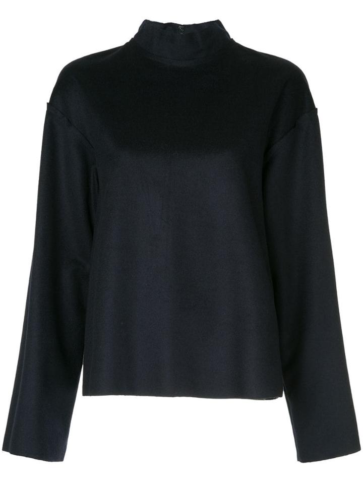 Goen.j Turtle-neck Fitted Sweater - Blue