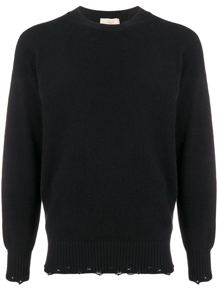 Maison Flaneur Crew Neck Jumper - Black