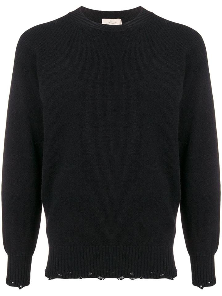 Maison Flaneur Crew Neck Jumper - Black