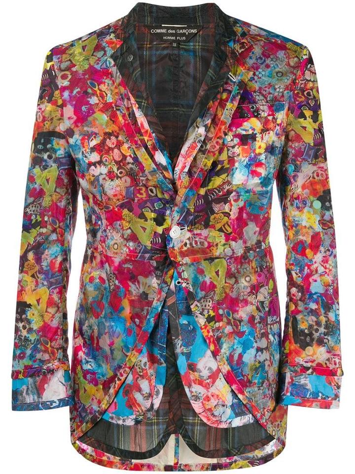 Comme Des Garçons Pre-owned Olleborebla Cartoon Layered Blazer - Pink