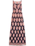 Burberry Floral-embroidered Sleeveless Dress - Pink & Purple
