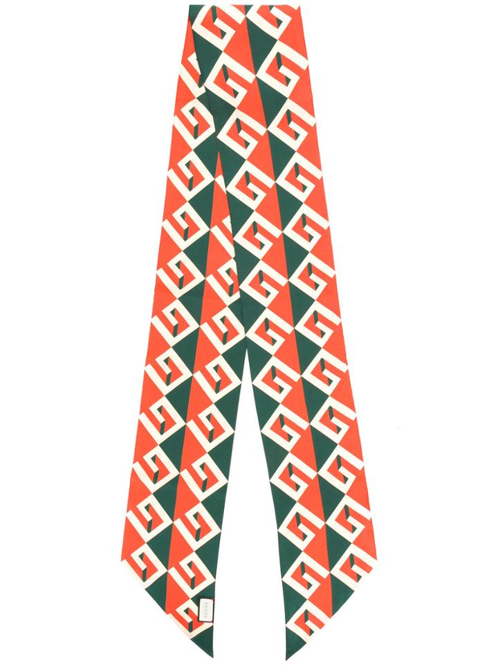 Gucci Gg Print Scarf - Yellow & Orange