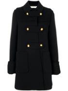 Philosophy Di Lorenzo Serafini - Classic Double Breasted Coat - Women - Cotton/polyamide/polyester/viscose - 38, Black, Cotton/polyamide/polyester/viscose
