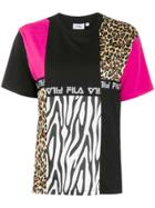 Fila Contrast-panel T-shirt - Pink