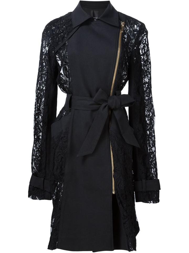 Thomas Wylde Lace Insert 'banyan' Trench Coat