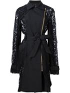 Thomas Wylde Lace Insert 'banyan' Trench Coat