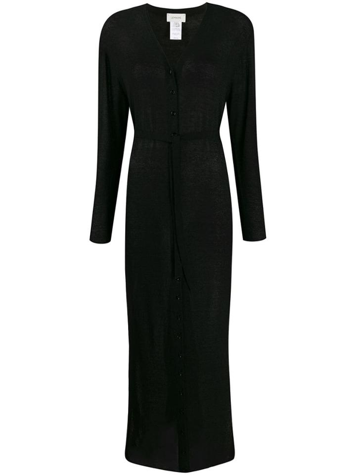 Lemaire Long Line Cardigan - Black