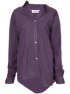 Ground Zero Draped Long-sleeve Shirt - Purple