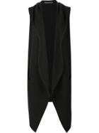 Denis Colomb Hooded Wrap Gilet - Black