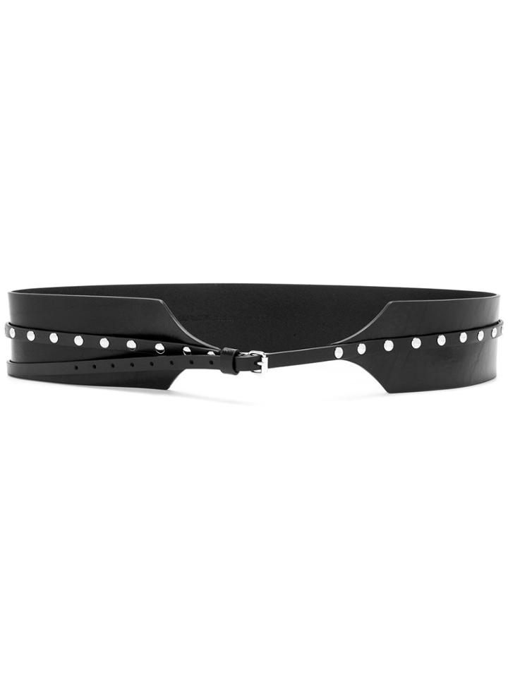 Ann Demeulemeester Studded Double Belt - Black