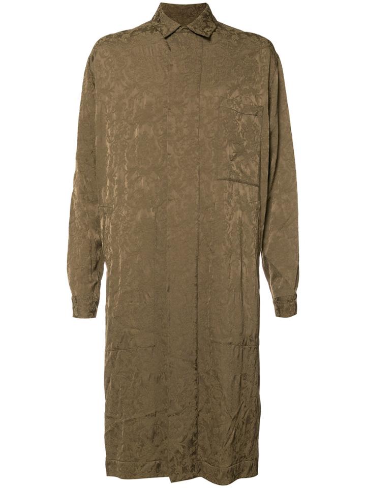 Uma Wang Floral Jacquard Coat - Brown