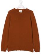 Douuod Kids Teen Distressed Knit Sweater - Yellow & Orange