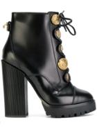 Dolce & Gabbana Lace-up Buttoned Boots - Black