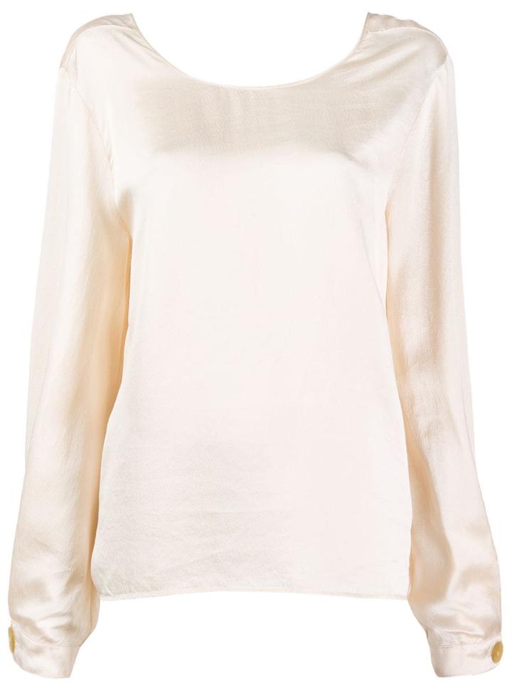 Forte Forte Satin Hammered Blouse - Neutrals