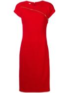 Antonio Berardi Zip Detail Midi Dress - Red