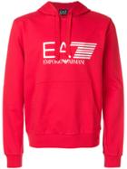 Ea7 Emporio Armani Logo Hoodie - Red