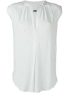 Raquel Allegra Gathered Neck Detail Top