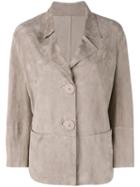 Sylvie Schimmel - Dinard Jacket - Women - Goat Skin - 38, Grey, Goat Skin