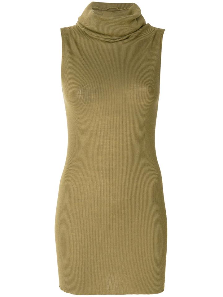 Rick Owens Roll-neck Knitted Top - Green