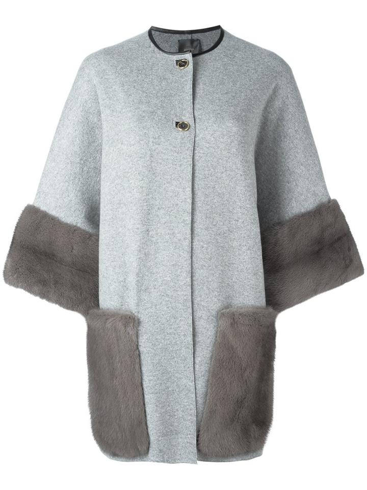 Agnona Contrast Detail Coat