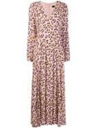 Andamane Abstract Print Midi Dress - Pink