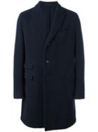Z Zegna Classic Single Breasted Coat, Men's, Size: 50, Blue, Cupro/wool
