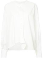 Lemaire Asymmetric Button Up Blouse - White