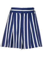 Alice+olivia Striped Culotte Shorts - Blue